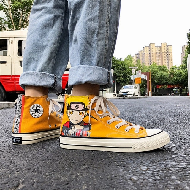 Anime Naruto Canvas Shoes Sasuke Men Vulcanized Shoes Kakashi Sneakers Gaara  Madara Pain Cosplay School  Outdoor Travel Shoes