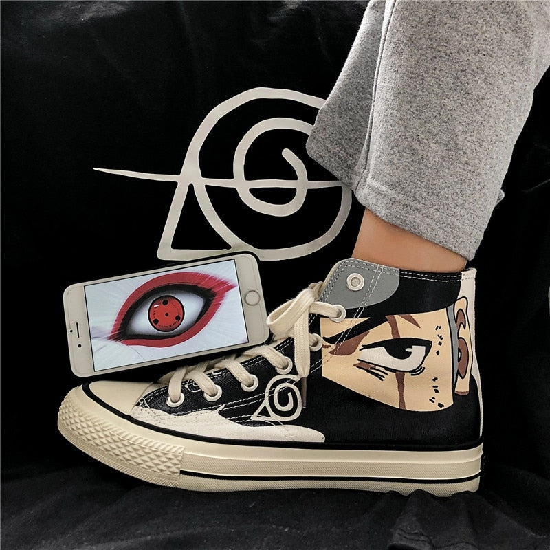 Anime Naruto Canvas Shoes Sasuke Men Vulcanized Shoes Kakashi Sneakers Gaara  Madara Pain Cosplay School  Outdoor Travel Shoes
