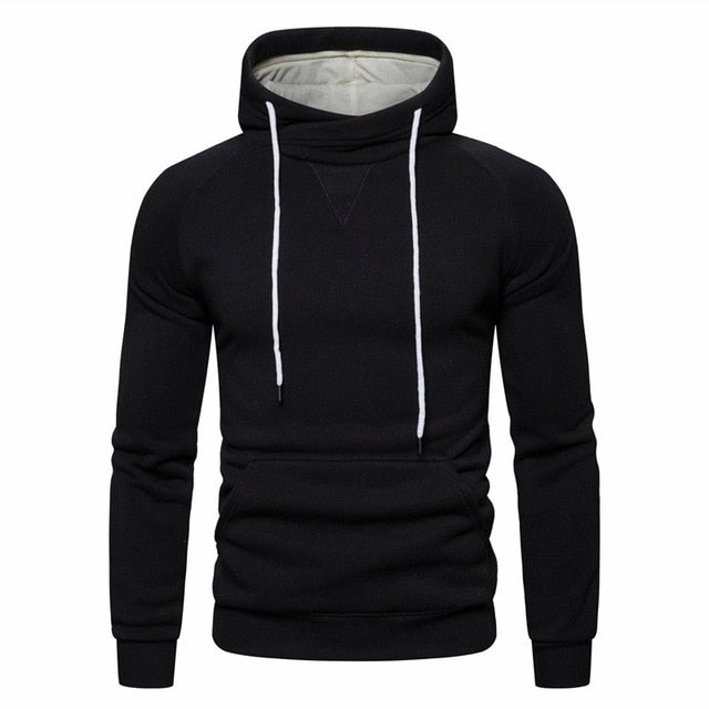 AUTUMN WINTER COTTON HOODIED MEN'S SWEATSHIRT SOLID HOODY FLEECE THICK HOODIES MEN SPORTSWEAR ZIPPER SWEATSHIRTS MEN'S