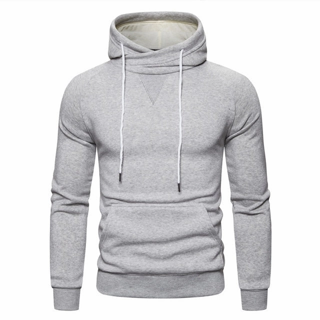 AUTUMN WINTER COTTON HOODIED MEN'S SWEATSHIRT SOLID HOODY FLEECE THICK HOODIES MEN SPORTSWEAR ZIPPER SWEATSHIRTS MEN'S