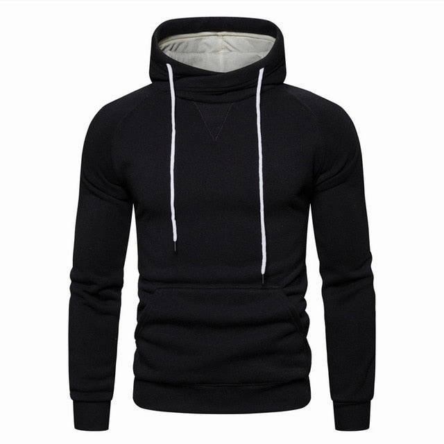AUTUMN WINTER COTTON HOODIED MEN'S SWEATSHIRT SOLID HOODY FLEECE THICK HOODIES MEN SPORTSWEAR ZIPPER SWEATSHIRTS MEN'S
