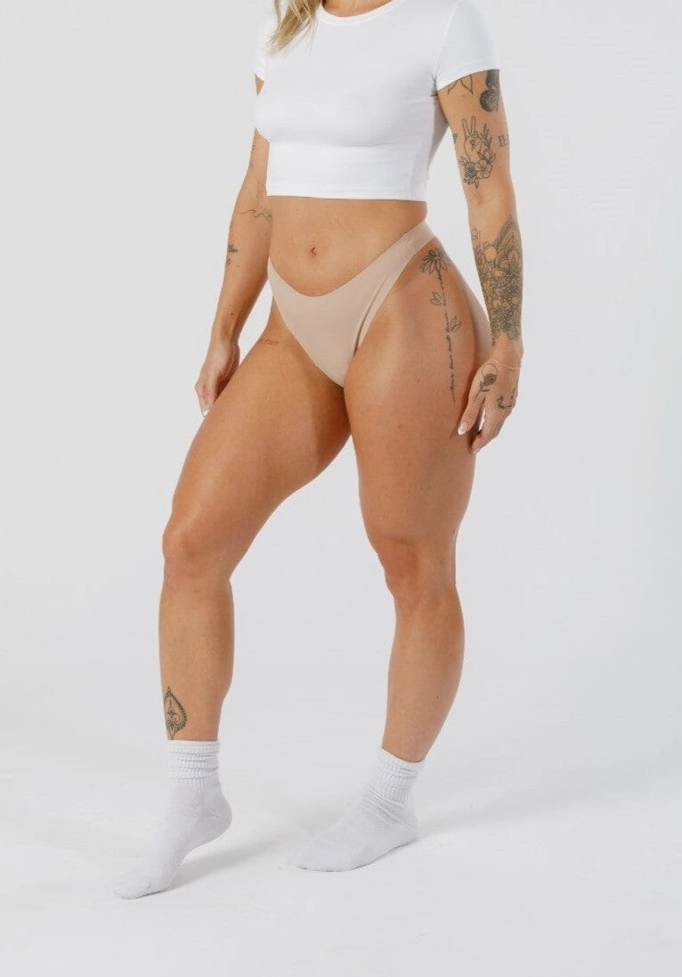 Cameltoe Coverage Thong Latte