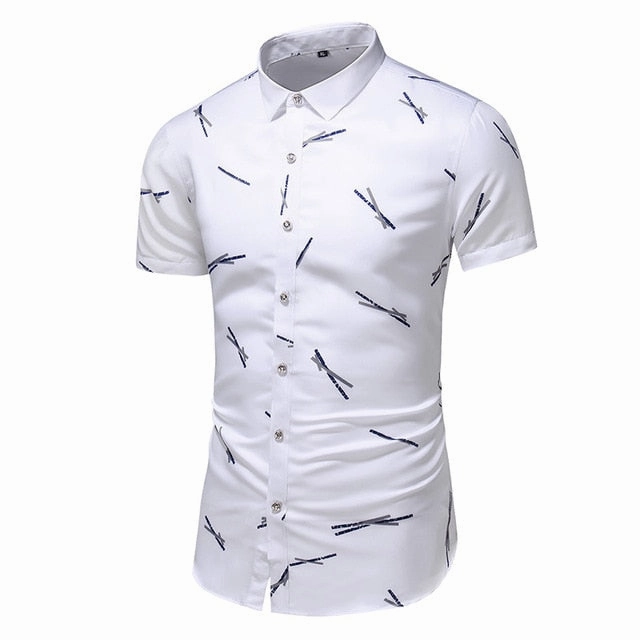 DESIGN SHORT SLEEVE CASUAL SHIRT MEN'S PRINT BEACH BLOUSE NEW SUMMER MEN'S SHIRTS