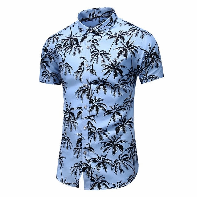 DESIGN SHORT SLEEVE CASUAL SHIRT MEN'S PRINT BEACH BLOUSE NEW SUMMER MEN'S SHIRTS