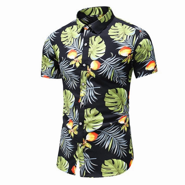 DESIGN SHORT SLEEVE CASUAL SHIRT MEN'S PRINT BEACH BLOUSE NEW SUMMER MEN'S SHIRTS
