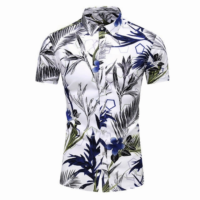 DESIGN SHORT SLEEVE CASUAL SHIRT MEN'S PRINT BEACH BLOUSE NEW SUMMER MEN'S SHIRTS