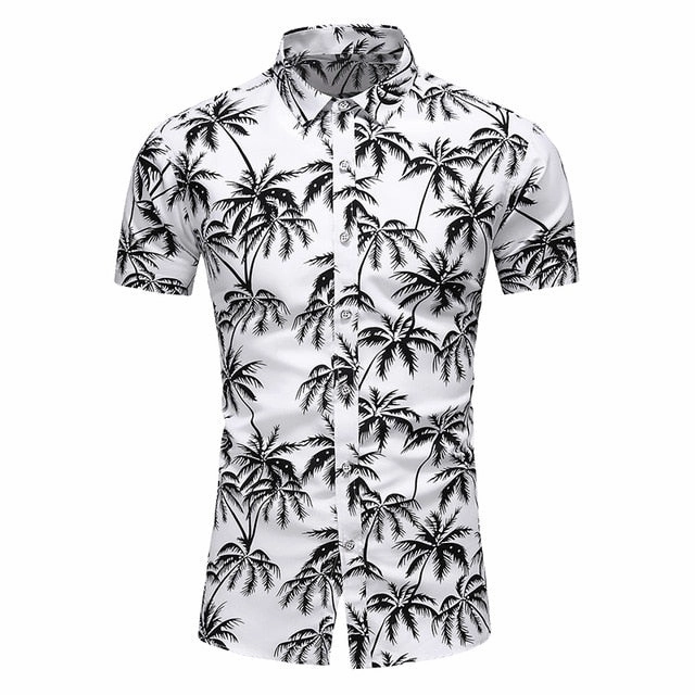 DESIGN SHORT SLEEVE CASUAL SHIRT MEN'S PRINT BEACH BLOUSE NEW SUMMER MEN'S SHIRTS