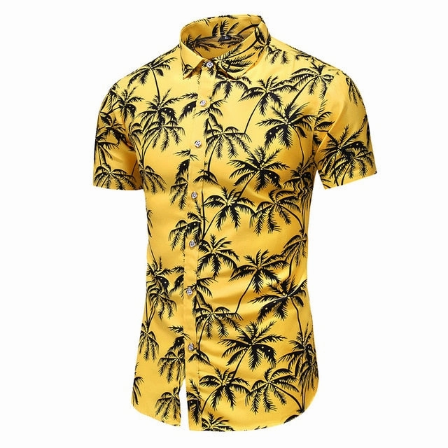 DESIGN SHORT SLEEVE CASUAL SHIRT MEN'S PRINT BEACH BLOUSE NEW SUMMER MEN'S SHIRTS