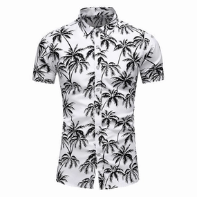 DESIGN SHORT SLEEVE CASUAL SHIRT MEN'S PRINT BEACH BLOUSE NEW SUMMER MEN'S SHIRTS