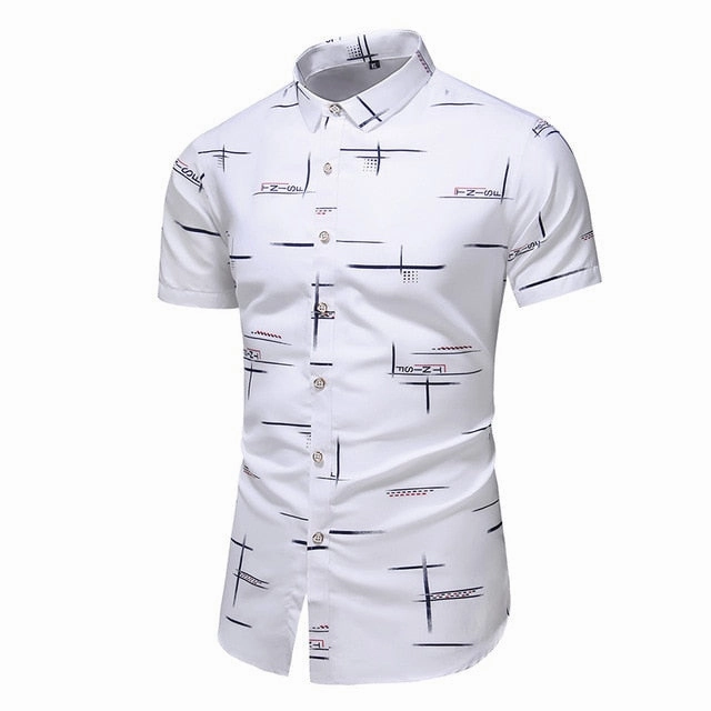 DESIGN SHORT SLEEVE CASUAL SHIRT MEN'S PRINT BEACH BLOUSE NEW SUMMER MEN'S SHIRTS