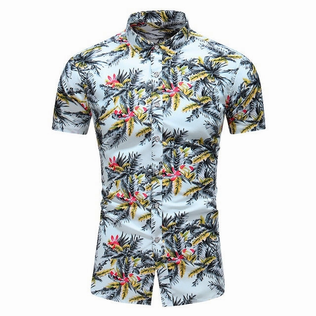 DESIGN SHORT SLEEVE CASUAL SHIRT MEN'S PRINT BEACH BLOUSE NEW SUMMER MEN'S SHIRTS