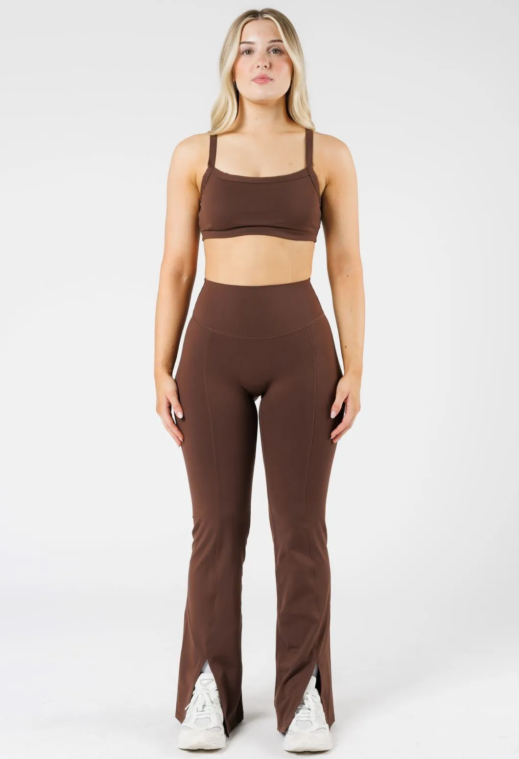 FormLux Front Slit Sculptseam? Plus Flare Legging 32" Earth