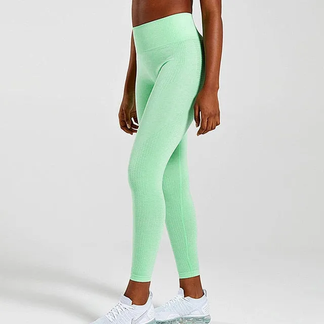 HIGH WAIST SEAMLESS LEGGINGS PUSH UP LEGGINGS SPORTS WOMEN FITNESS RUNNING YOGA PANTS ENERGY SEAMLESS LEGGINGS GYM GIRLS LEGGINS