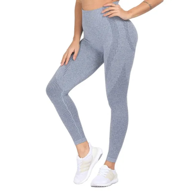 HIGH WAIST SEAMLESS LEGGINGS PUSH UP LEGGINGS SPORTS WOMEN FITNESS RUNNING YOGA PANTS ENERGY SEAMLESS LEGGINGS GYM GIRLS LEGGINS