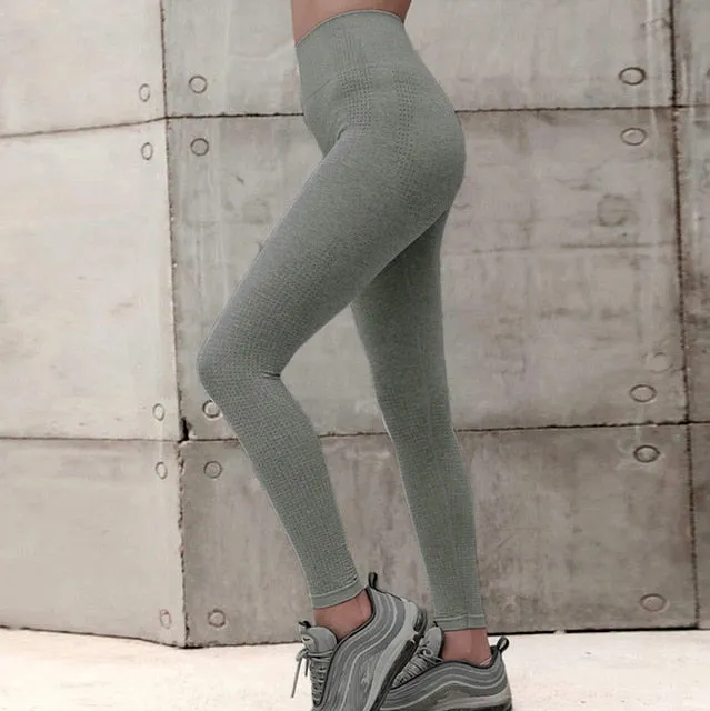 HIGH WAIST SEAMLESS LEGGINGS PUSH UP LEGGINGS SPORTS WOMEN FITNESS RUNNING YOGA PANTS ENERGY SEAMLESS LEGGINGS GYM GIRLS LEGGINS