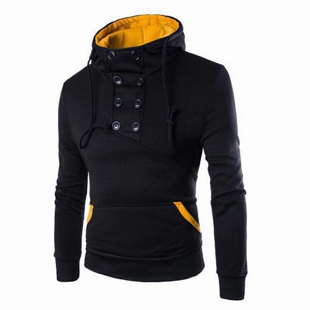 NEW AUTUMN MEN'S HOODIES SWEATSHIRTS CASUAL SOLID LONG SLEEVE HOODIE MEN'S SLIM FIT PULLOVERS SWEATSHIRT