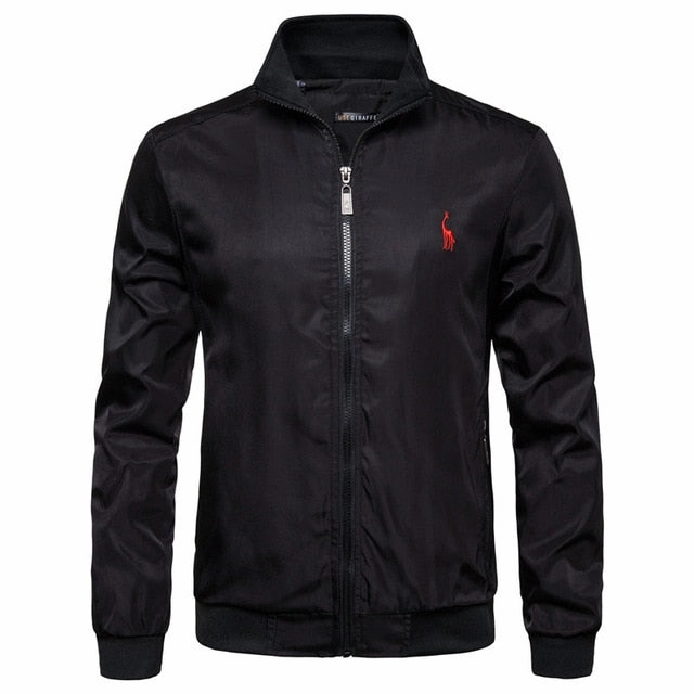 NEW AUTUMN WINTER STAND COLLAR ZIPPER JACKET MEN STREET WEAR FASHION