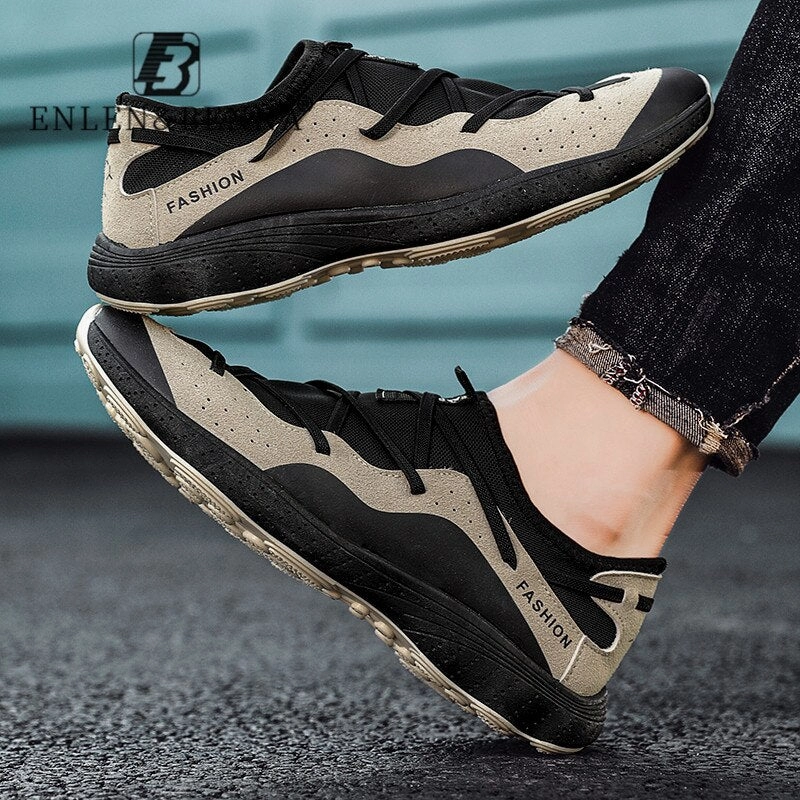 New Casual Running Shoes Men Lightweight Lace Up Men Sneakers Breathable Mesh Adult Footwear Sport Male Shoes Comfort Non Slip