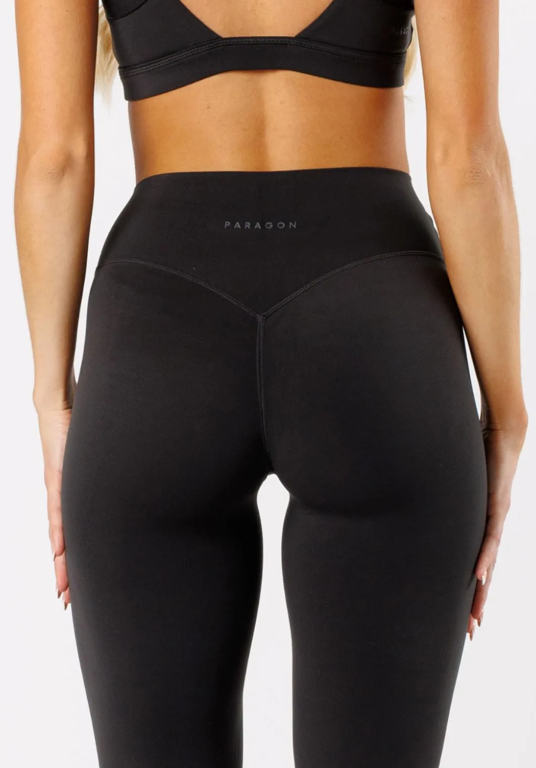 Reluna? Front Slit Sculptseam? Flare Leggings 34" Black