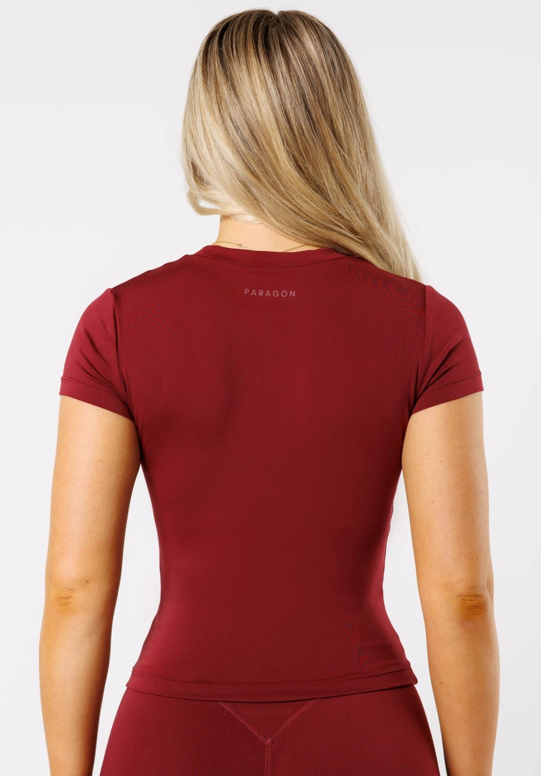 Reluna? Full Length Short Sleeve Top Red Velvet