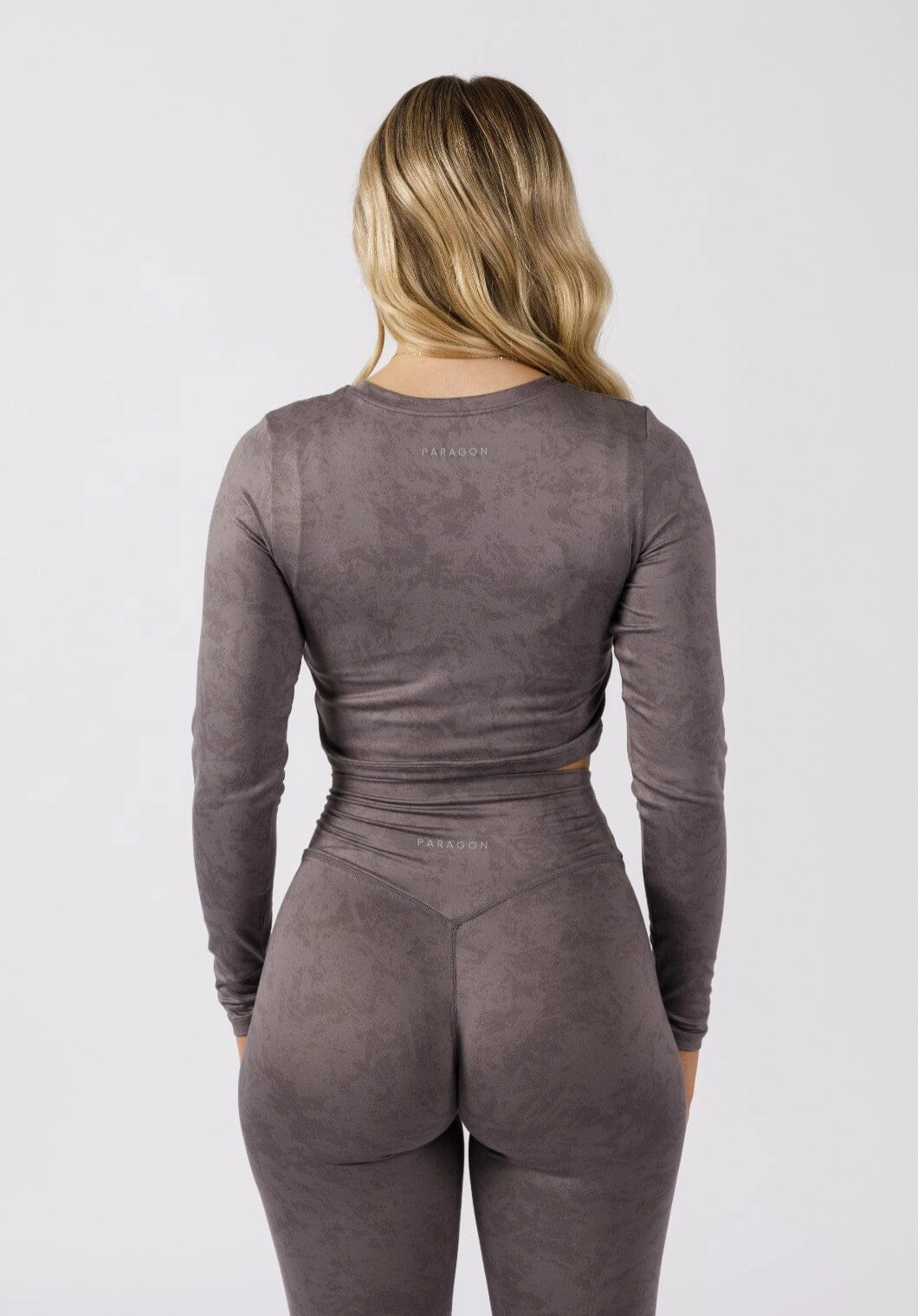 Reluna? Long Sleeve Crop Gunmetal