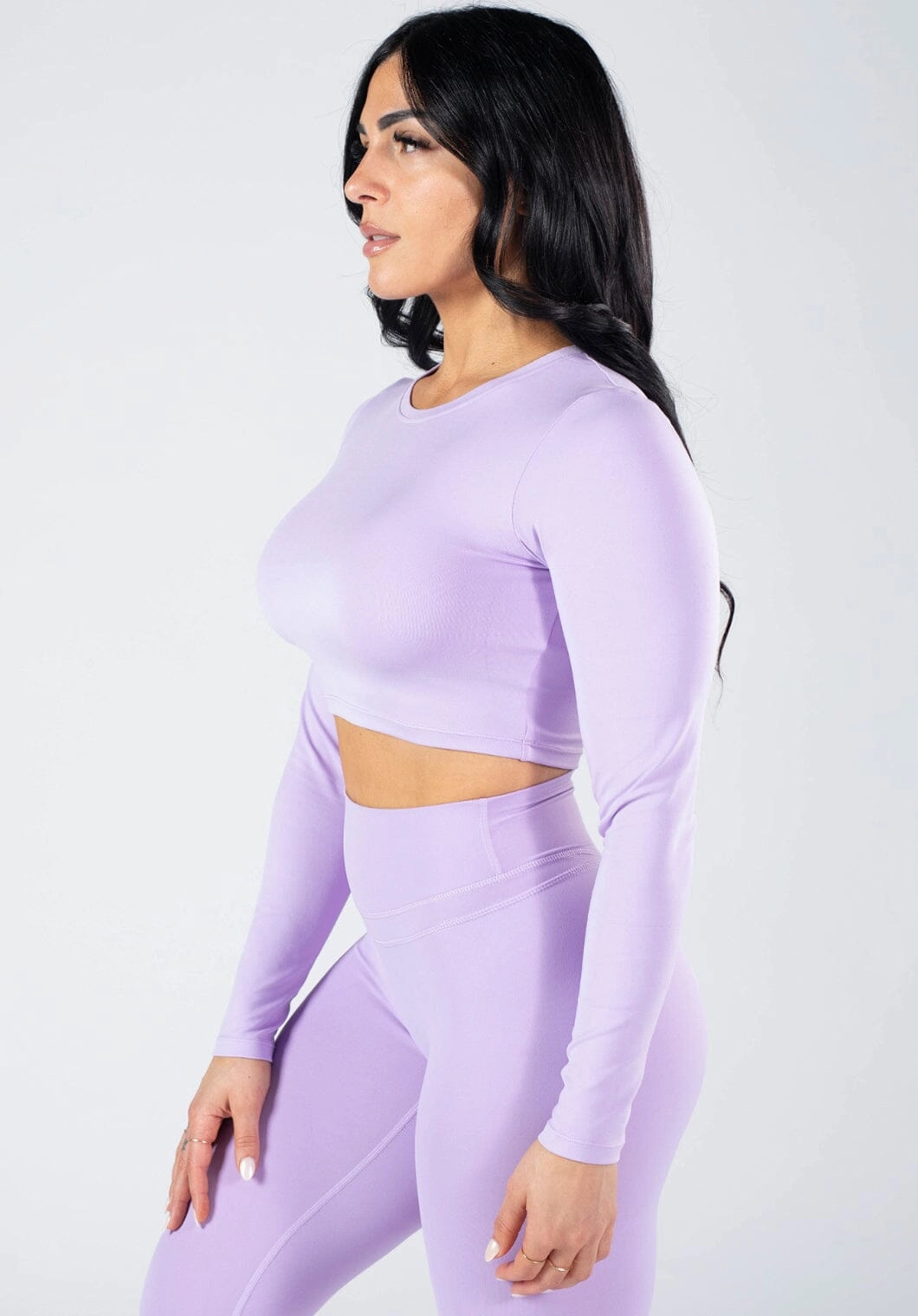 Reluna? Long Sleeve Crop Violet Sky
