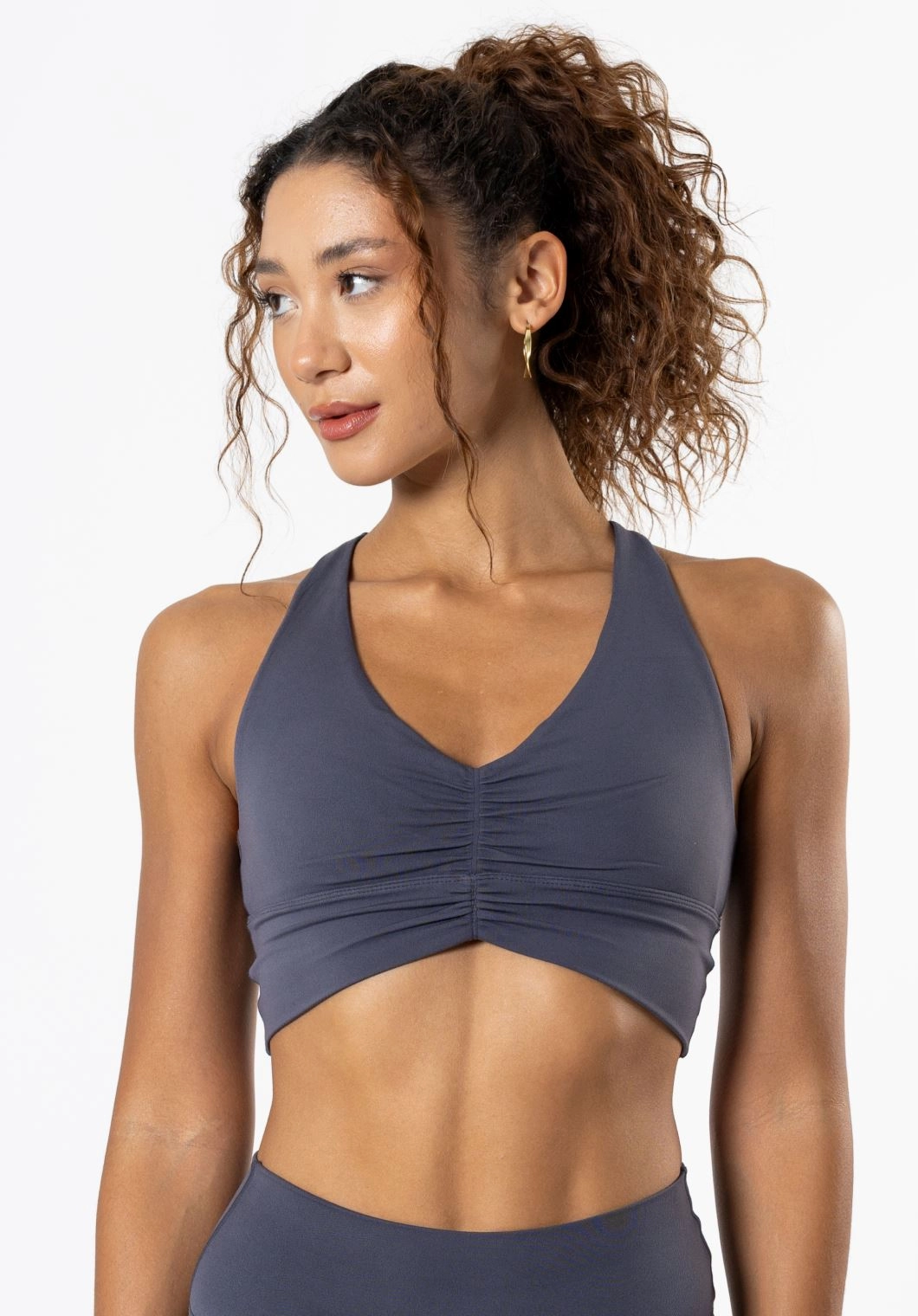 Reluna Ruched Bra Charcoal