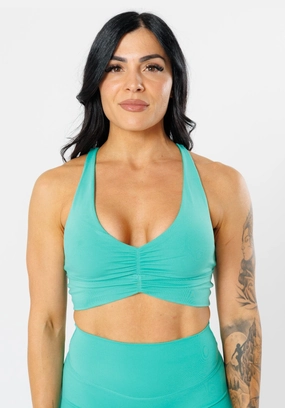 Reluna Ruched Bra Palm Leaf