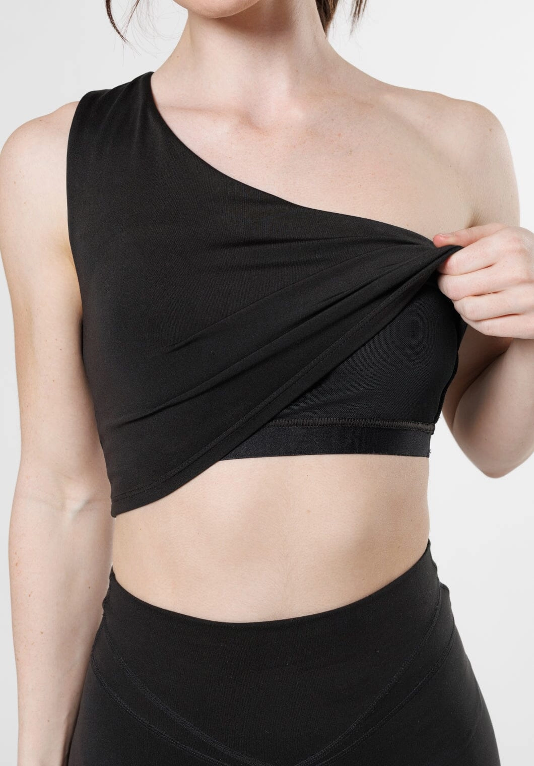 Reluna? Single Shoulder Brami Black