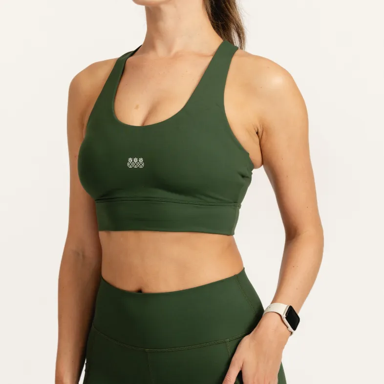 Women's Endurance Sports Bra | Forest Green