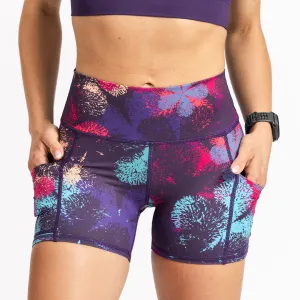 Women's OMG Shorts 4" | Purple Flowers
