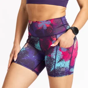 Women's OMG Shorts 5" | Purple Flowers