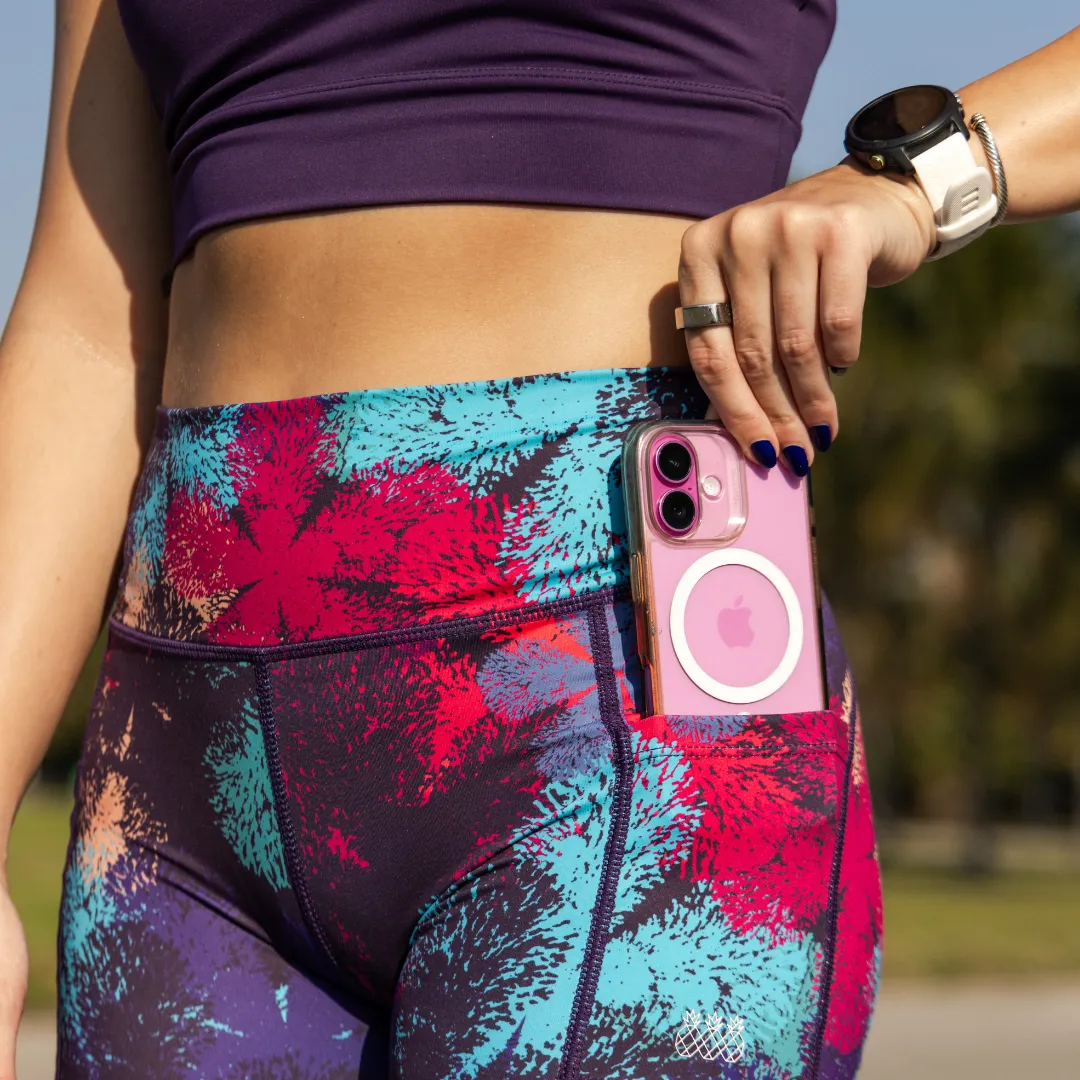 Women's OMG Shorts 5" | Purple Flowers